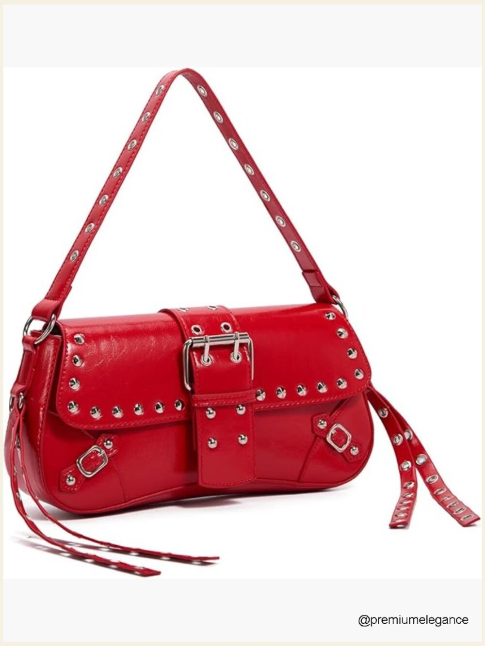Leather Hobo Shoulder Bag with Chain Strap, Women's Y2K Purse